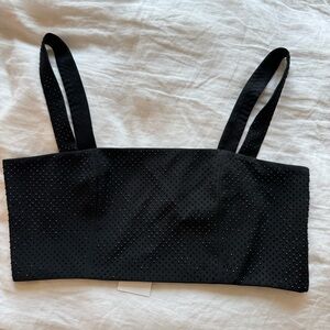 Sparkly black top/crop top